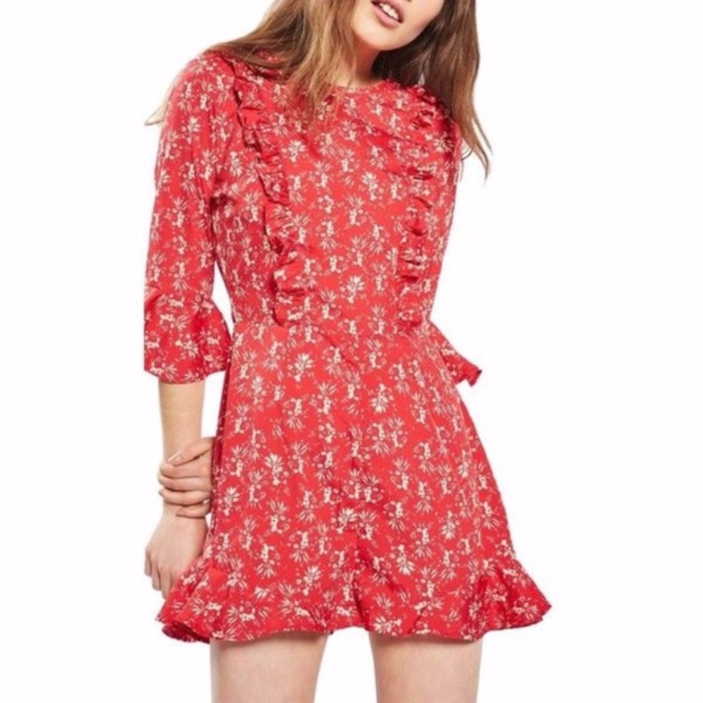 TopShop Floral Ruffle Romper